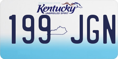 KY license plate 199JGN