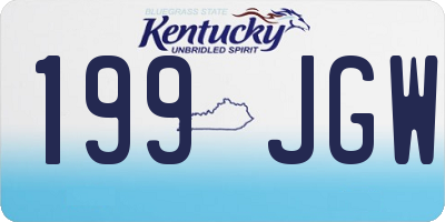 KY license plate 199JGW