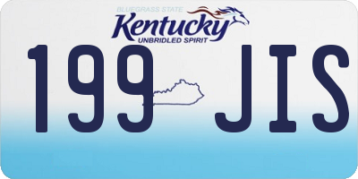 KY license plate 199JIS