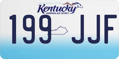 KY license plate 199JJF
