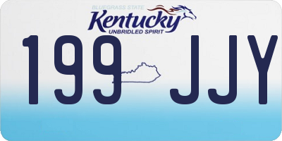 KY license plate 199JJY