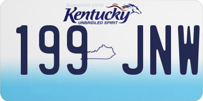 KY license plate 199JNW