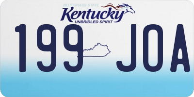 KY license plate 199JOA