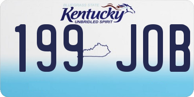 KY license plate 199JOB