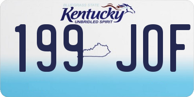 KY license plate 199JOF