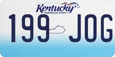 KY license plate 199JOG