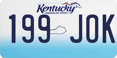 KY license plate 199JOK