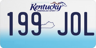 KY license plate 199JOL