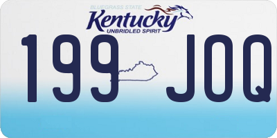 KY license plate 199JOQ
