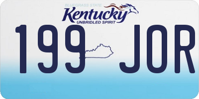 KY license plate 199JOR