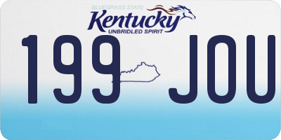 KY license plate 199JOU