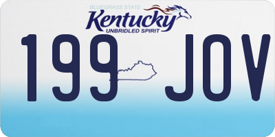 KY license plate 199JOV