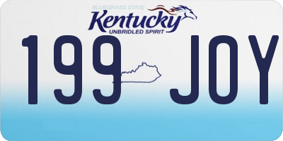 KY license plate 199JOY