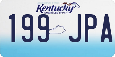 KY license plate 199JPA