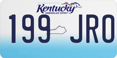 KY license plate 199JRO