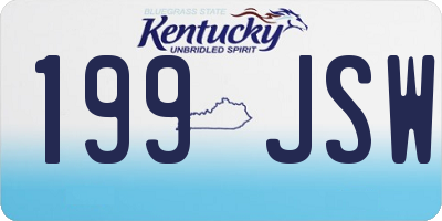 KY license plate 199JSW