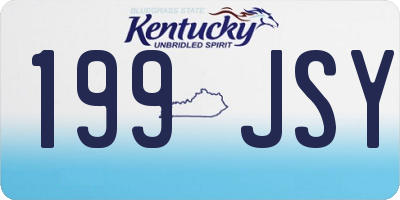 KY license plate 199JSY