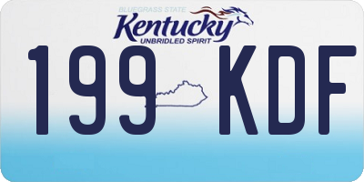 KY license plate 199KDF