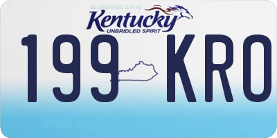 KY license plate 199KRO
