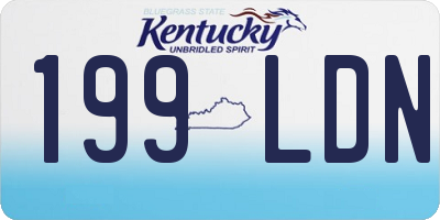 KY license plate 199LDN