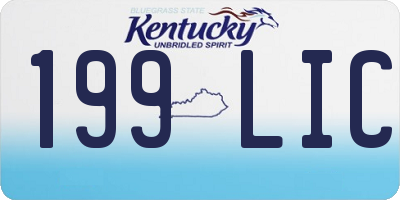 KY license plate 199LIC