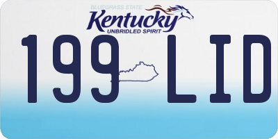 KY license plate 199LID