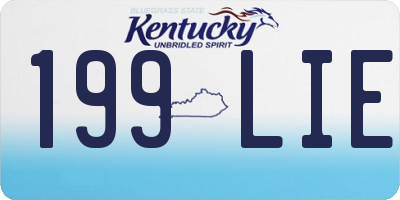 KY license plate 199LIE