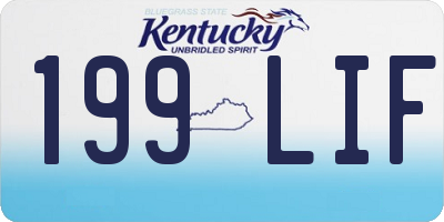 KY license plate 199LIF