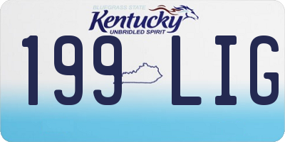KY license plate 199LIG