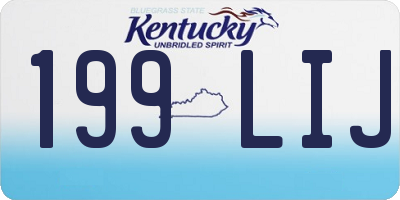 KY license plate 199LIJ