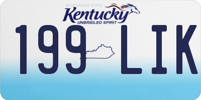 KY license plate 199LIK