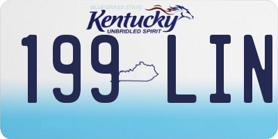 KY license plate 199LIN