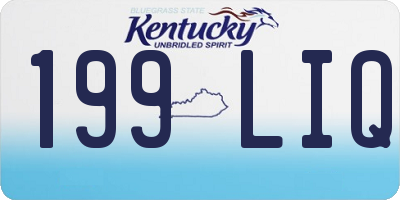 KY license plate 199LIQ