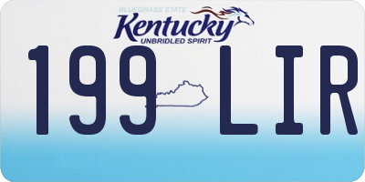 KY license plate 199LIR