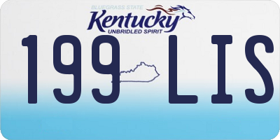 KY license plate 199LIS