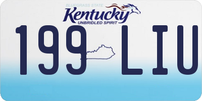 KY license plate 199LIU