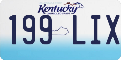 KY license plate 199LIX