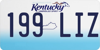 KY license plate 199LIZ