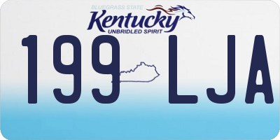 KY license plate 199LJA