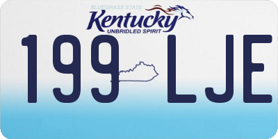 KY license plate 199LJE