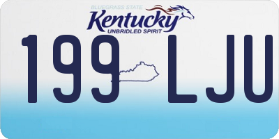 KY license plate 199LJU
