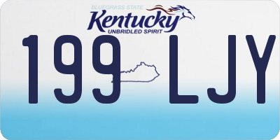 KY license plate 199LJY