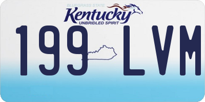 KY license plate 199LVM