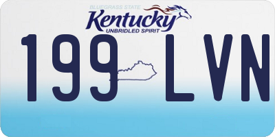 KY license plate 199LVN