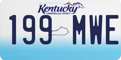 KY license plate 199MWE