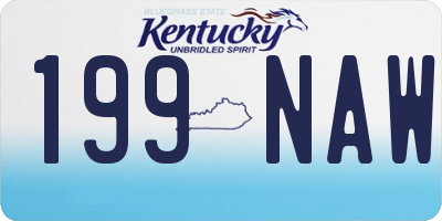 KY license plate 199NAW