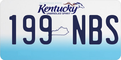 KY license plate 199NBS