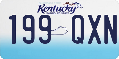 KY license plate 199QXN