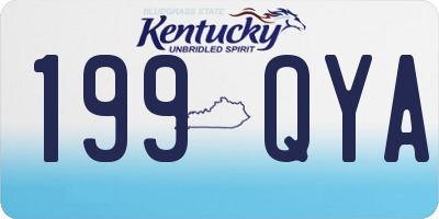KY license plate 199QYA