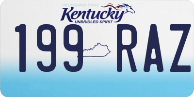 KY license plate 199RAZ